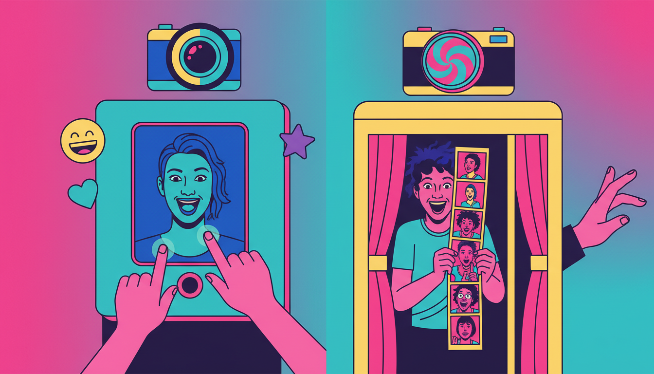 découvrez les différences entre photobooth numérique et photobooth avec impression physique pour choisir la meilleure option adaptée à votre événement.