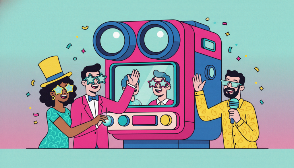 découvrez ce qu'est un selfie booth et comment il transforme vos événements en offrant une expérience ludique et mémorable à vos invités.