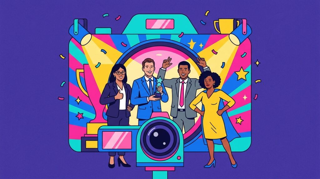 découvrez comment un photocall entreprise peut valoriser votre image de marque en offrant un espace personnalisé pour vos événements professionnels et renforcer votre visibilité.